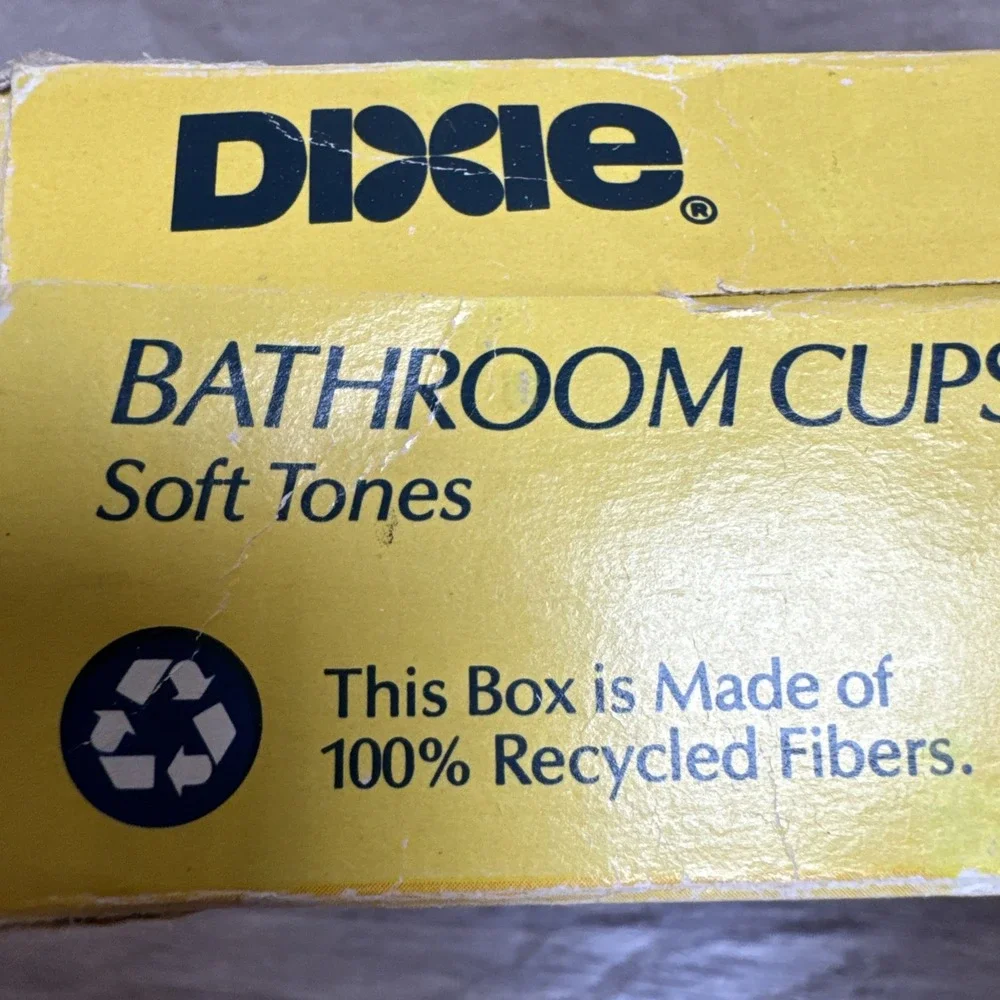 VTG 100+ Dixie Bathroom Cups 3oz Soft Tones Flower Floral Design NOB 1/2 sleeve